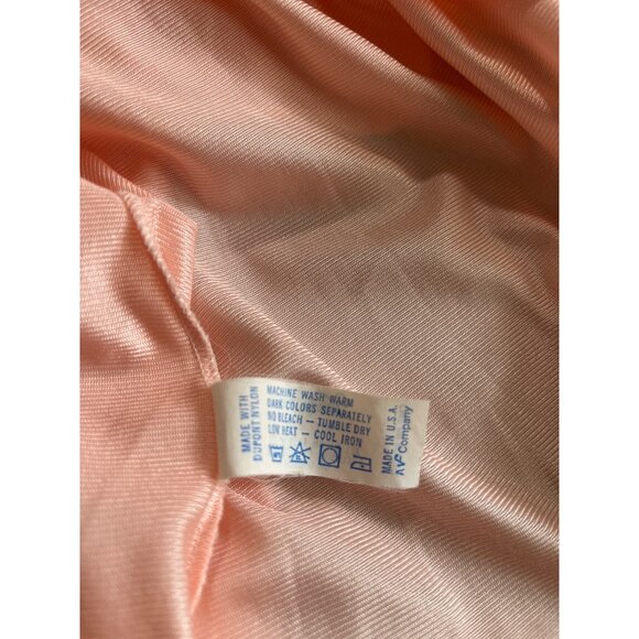 Vanity Fair vintage peach cream night gown and button front robe size S/M - Picture 7 of 10